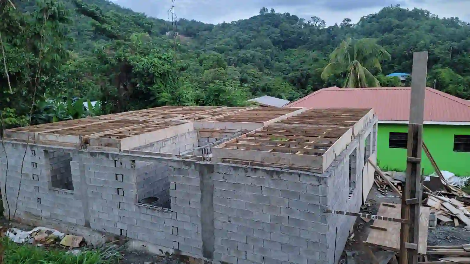 First floor of house being built