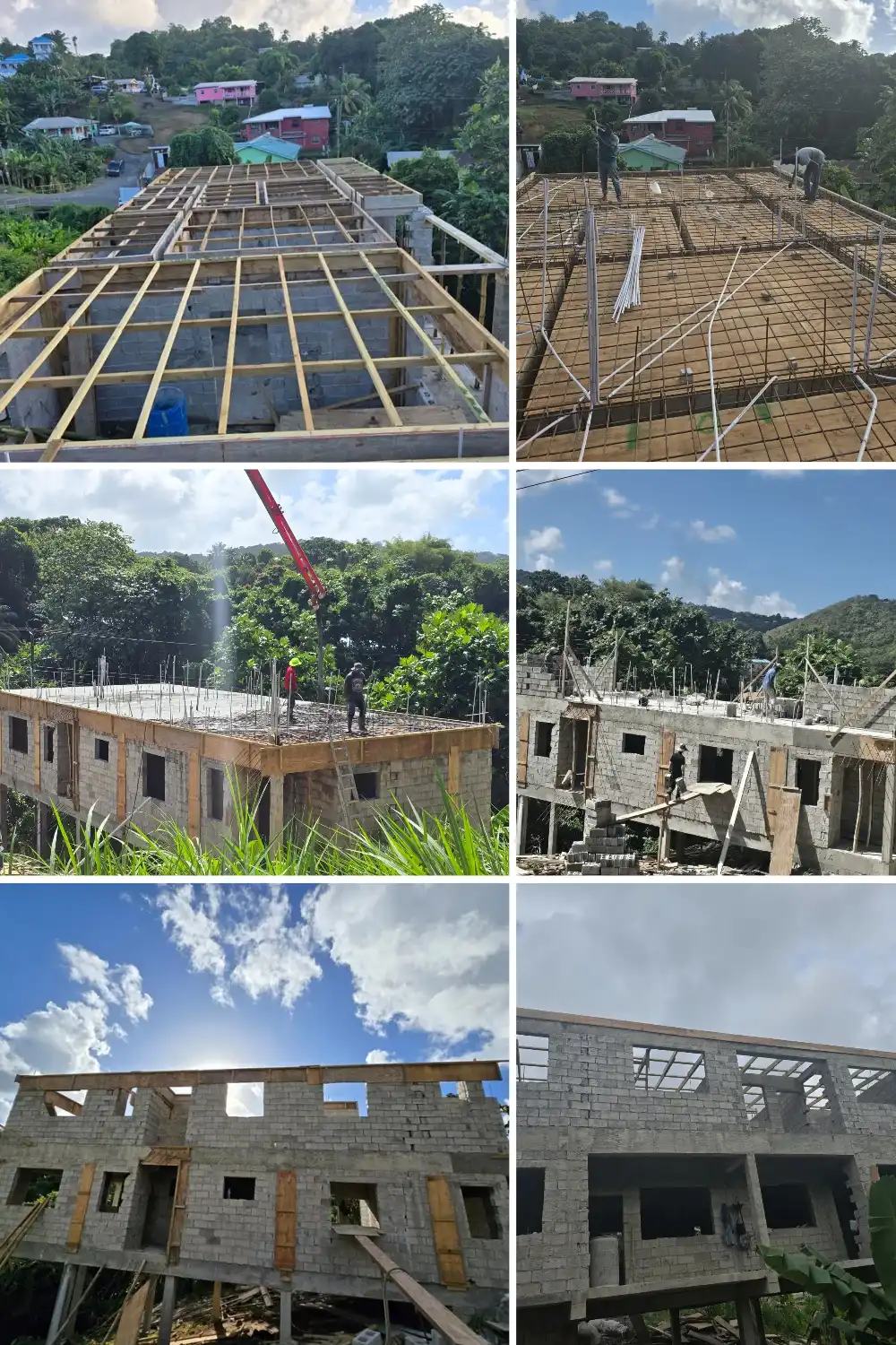 Modern residential construction home project in progress in Saint Lucia